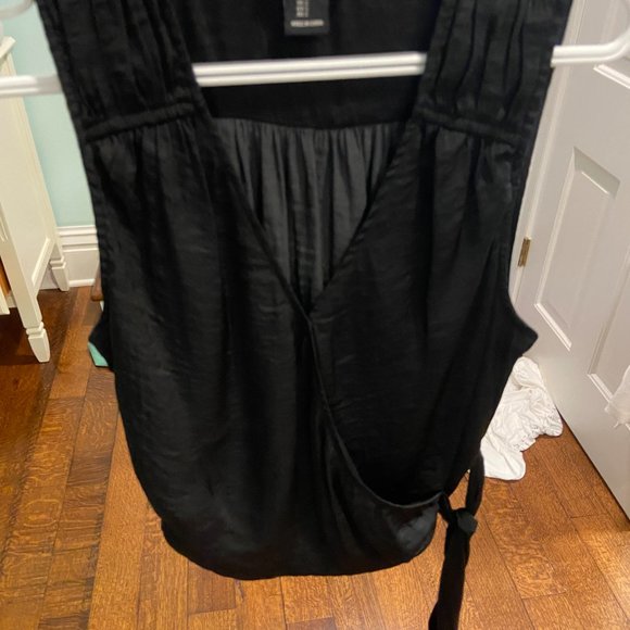 Black Satin Tank Top-- Rachael Zoe-- S - Picture 3 of 3